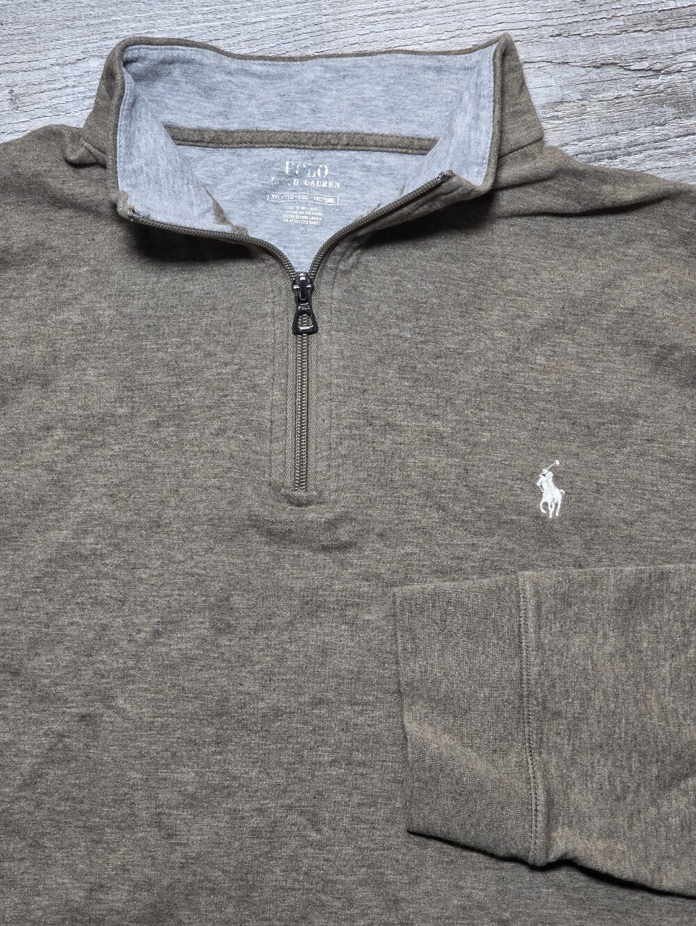 Polo Ralph Lauren Men's Luxury Jersey Quarter-zip Pullover Sweater Sz XXL